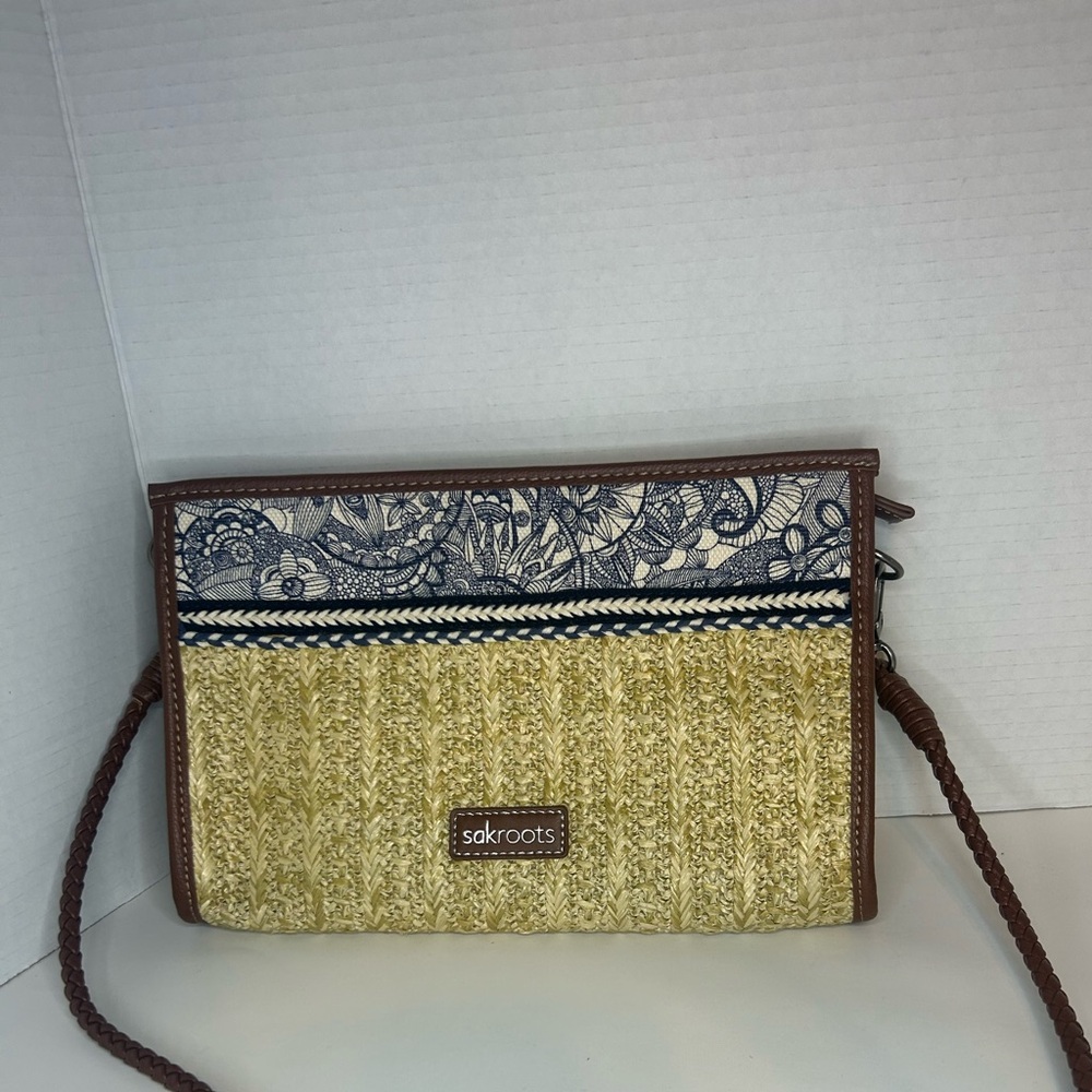 SAKROOTS Roma Mini Crossbody Bag Boho Purse Light‎ Weight Nature Neutral Tone